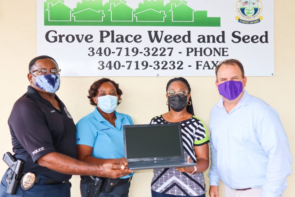 VIPD Purchases 6 Laptops For Weed & Seed Program With Cares Donation