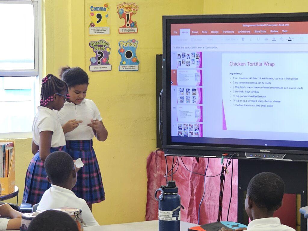 “Healthy Eating Around the World” students share the recipe for one of their projects.